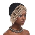 thumbnail image 4 of XASZHN Turban à Franges Multi-Couches pour Femmes Musulmanes Couverture de Chimiothérapie Cancer Noir_002 m, 4 of 4