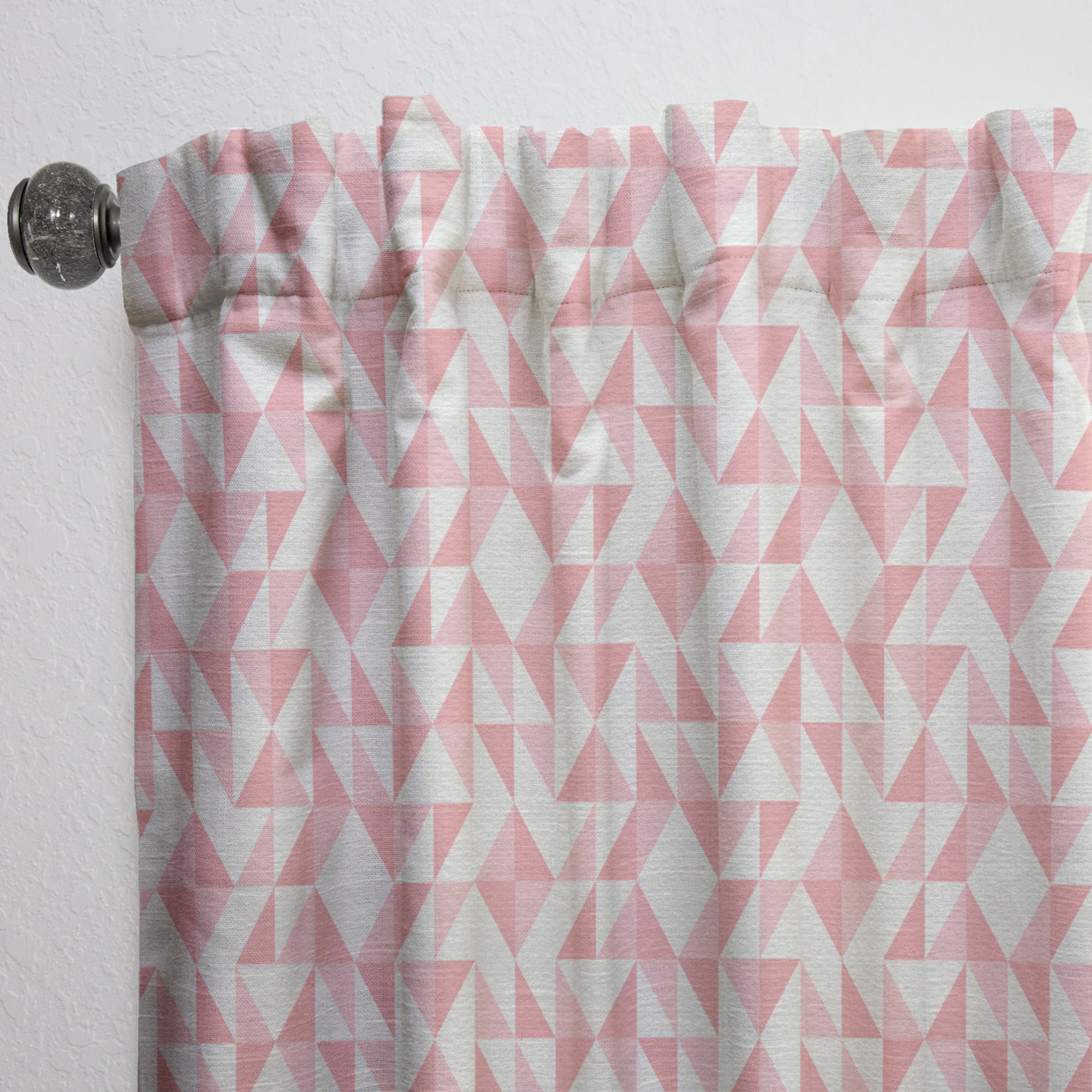 Designart 'Abstract Patchwork Quilting, Geometric Pattern' Mid-Century Modern Curtain Panel