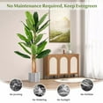 thumbnail image 4 of Laicejoy 6.5 FT Tall Artificial Banana Tree w/ 27 Large Leaves Triple Stalks Natural Bark, 4 of 8