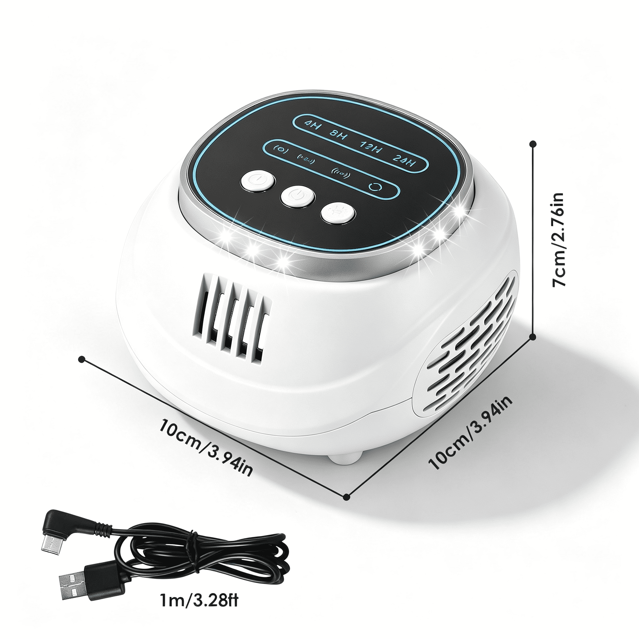 Ultrasonic Rodent Repeller 2-Pack with 4 Modes, 4-65KHz Frequency, Strobe Light and 4 Timers for Rats, Mice, Squirrels and Bats in Attics, Garages and Kitchens