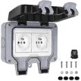 thumbnail image 1 of 2025 Waterproof Socket Double Outdoor Electrical Socket Ip66 Waterproof Wall, 1 of 5