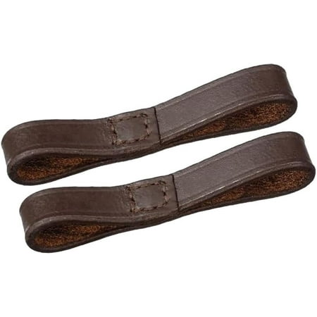 BRINGERPET Bit Keepers Horse Leather Bit Loops English Bits for Horses Fulmer Loops Full Cheek Snaffle Bit Loops Accessories for Horses Pair Size 2.64x0.47 Inch
