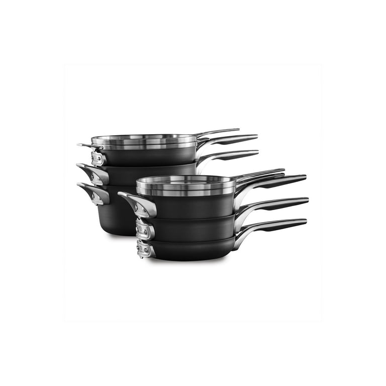Calphalon Premier Space-Saving Stainless Steel Pots and Pans, 10-Piece  Cookware Set