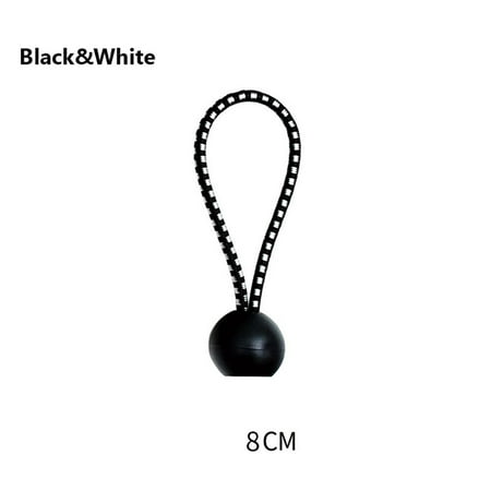 

5pcs 6 Styles Canopy Supply Camping Awning Hiking Tent Accessories Fixing Tie Elastic Rope Ball Bungee Cord Down Strap BLACK&WHITE 8CM