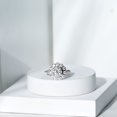 thumbnail image 5 of Certified Moissanite Engagement Ring for Women with Halo (D-VS1 Quality), 10K White Gold, US 5.25, 5 of 9
