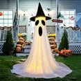 thumbnail image 6 of Costeam Halloween Decorations Outdoor,Cute Halloween Decorations Indoor,Spooky Ghost Halloween Decor with Witch Hat,Scary Ghosts Decor with String Lights for Front Porche Yard Garden, 6 of 8