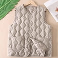 thumbnail image 2 of Dazajoo Womens Plus Size Vest Jacket Snap Button Down Sleeveless Jackets with Pockets Winter Casual Warm Down Waistcoat,White,XXXL, 2 of 4