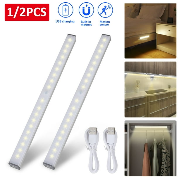 Led Under Cabinet Light Eeekit 20led Motion Sensor Lights Usb Rechargeable Cordless Closet Lighting Wireless Counter Bar Magnetic Removable Stick On Anywhere For Wardrobe Cupboard Com Led Under Cabinet Light Eeekit 20led, Under Cabinet Lighting Wireless