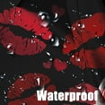 thumbnail image 5 of Planially 4 Pcs Shower Curtain Set with Rugs Toilet Lid Cover Mat Red Lips Bathroom Sets, 5 of 6