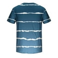 thumbnail image 5 of Dagugfen Plus Size Shirts for Men Summer Short Sleeve Crewneck Loose Fashion Comfy Casual Tee Shirts Striped, 5 of 5