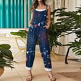 thumbnail image 4 of Iaqnaocc 4th of July Jumpsuits for Women Patriotic American Flag Stars Sleeveless Jumpsuits Rompers Casual Adjustable Strap Jumpsuits Fashion Cotton Linen Festival Overalls Wine M, 4 of 4