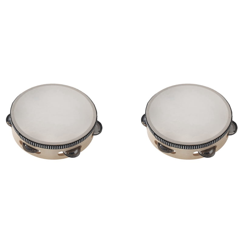 2 Pcs 6 Inches Early Education Teaching Aids Hand Tambourine Children