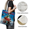 thumbnail image 3 of Arthur Christmas Bolso de tela con estampado de lienzo para mujer, bolsa de compras reutilizable y estética, con cremallera interior, regalo para mujer,40*40cm., 3 of 6