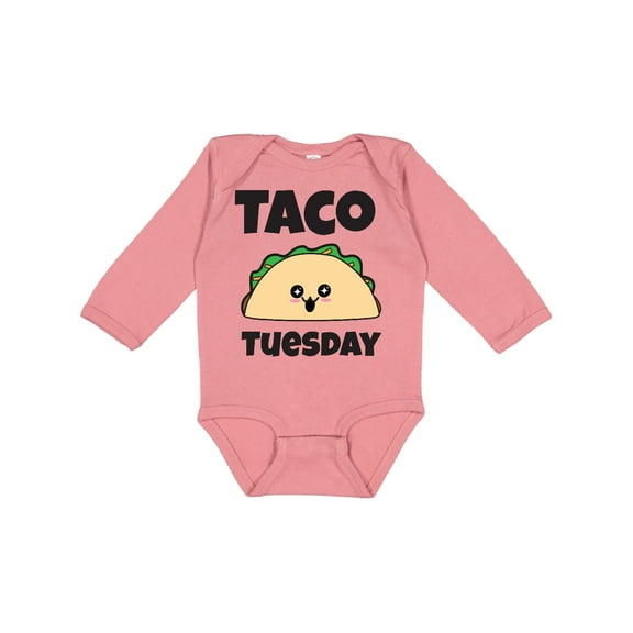 Inktastic Kawaii Taco Tuesday Boys or Girls Long Sleeve Baby Bodysuit