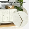thumbnail image 6 of Tina's Home Modern White 4 Doors Storage Credenza and Sideboard Buffet Cabinet with Adjustable Shelves Solid Wood Legs, 6 of 10