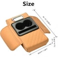thumbnail image 7 of Multifunctional PU Leather Car Armrest Box Mat, 2026 New 5-in-1 Center Console Cover Cushion, with 2 Storage Bags Cup Holder, Tissue Box Slot, Phone Slot for Most Cars (Red), 7 of 7