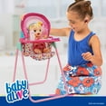 Baby Alive Doll Highchair Set Pink & Rainbow 6 Pieces, Fits Dolls
