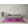 thumbnail image 3 of Ahgly Company Indoor Square Medallion Pink Traditional Area Rugs, 7' Square, 3 of 4