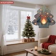 thumbnail image 4 of Stylish Metal Hanging Christmas Tree Wind Spinner - Abstract Flame Design with Layered Circles Perfect for Festive Garden Decor, 4 of 7