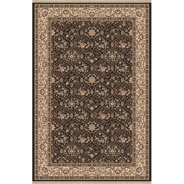 Dynamic Rugs BR697211090 Tapis Brillant de 5 Pi 3 Po x 7 Pi 7 Po 7211-090 - Noir