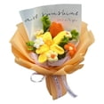 thumbnail image 2 of Hand-Woven Crochet Flower Bouquet (1 Piece, Yellow), Handmade Knitted Artificial Flowers, Perfect for Mothe's Day, Girlfriend Birthday Gift, Wedding & Home Table Decoration, 2 of 7