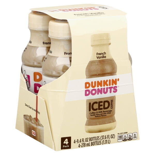 Dunkin' Donuts Iced Coffee & Milk Beverage Vanilla, 9.4 FL ...