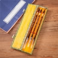 thumbnail image 3 of Chinese Calligraphy Japanese Sumi Drawing Brush Hu Pen Lang Hao (Wolf Hair) 3 Pcs Gift Set, 3 of 5