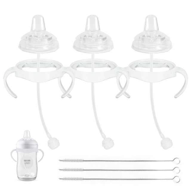 Kit de Conversión para Vaso Entrenador XUNICUTE 3-Pack con Pajilla de Silicona