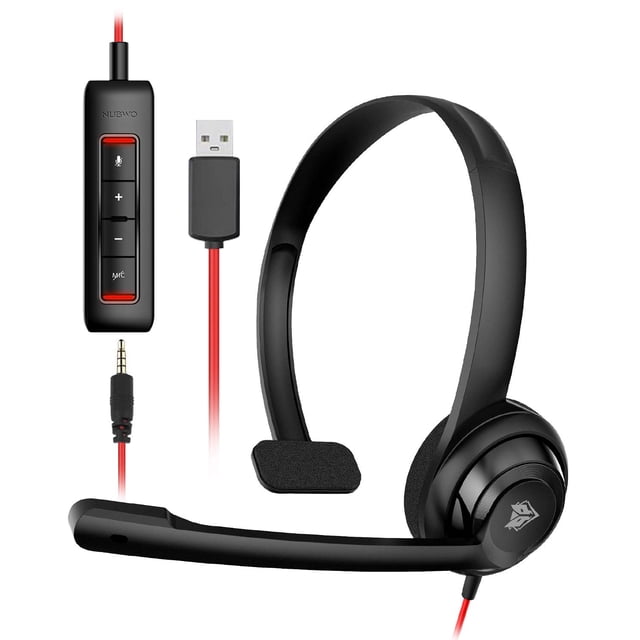 Auriculares USB NUBWO HW02 con micrófono y cancelación de ruido
