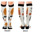 thumbnail image 4 of FORMRS Womens Knee High Socks Casual Long Thick Travel Daily Wear, 1 Pair, White Abstract Shapes, 4 of 6