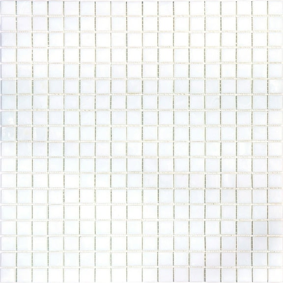 Apollo Tile Skosh 11.6 in. x 11.6 in. Glossy Pearl White Glass Mosaic Wall and Floor Tile (18.69 sq. ft./case) (20-pack)