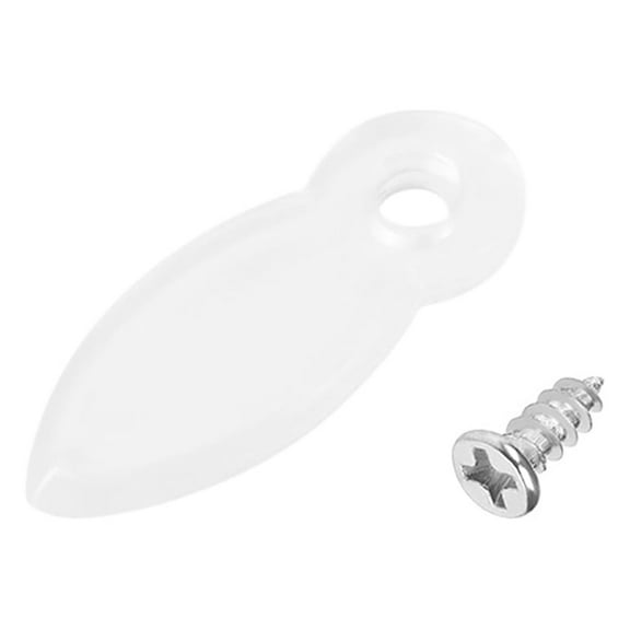 Frame Turn Button, 3/4" Plastic Drop Shape w Screws for Hanging Pictures, 30 Pcs (Clear)