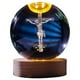 thumbnail image 1 of Pequeña bola de cristal 3D decorativa con Base de madera, carga USB, bola de cristal LED, luz nocturna, bola de cristal iluminada para decoración artística, 1 of 9