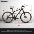 thumbnail image 2 of Raistyw 27.5 inch Mountain Bike, 21-Speed Mens City Mountain Bike, High Carbon Steel Frame Disc Brakes Bicycles, Black and Red, 2 of 9
