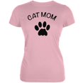 thumbnail image 1 of Mother's Day - Cat Mom Pink Juniors Soft T-Shirt, 1 of 1