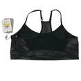 thumbnail image 2 of DKNY Womens Athleather Faux Leather Sports Bra, 2 of 6