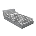 thumbnail image 2 of Ambesonne Grey Fitted Sheet & Pillow Sham Set, Barbed Country Inspired, Twinxl, Grey White, 2 of 2