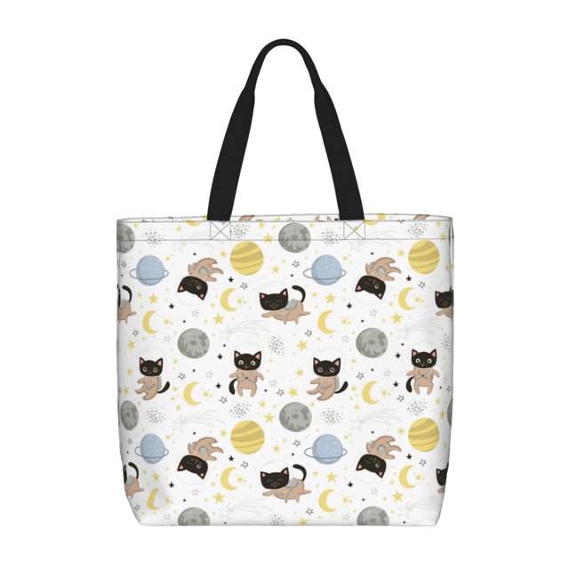 Easygdp Cute Cat Bolsa Tote para Mujer, Bolso de Hombro para Trabajo, Playa, Viajes, Compras y Supermercado