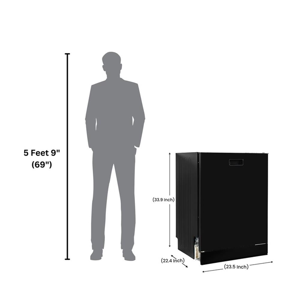 Pemberley Row Black Dishwasher Unassembled