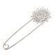 thumbnail image 1 of Homedecorlover 1 pieza pin broche cristal rhinestone broche solapa pines moda Jinwen Broche de seguridad con diamantes de imitación, 1 of 8