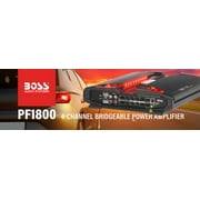 BOSS Audio Systems Phantom PF1800 1800W 4-Channel Car Amplifier, Class A-B, Mosfet Power Supply, 2-4 Ohm Stable, Black, 10.6 lbs
