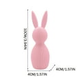 thumbnail image 2 of 3.94" Pastel Flocked Bow-Tied Bunny Set, Pastel Flock Bunnies Figurines with Bow for Spring Easter Home Office Party Table Centerpiece Decoration, 2 of 5
