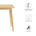 thumbnail image 6 of Modway Oracle 47" Rectangle Dining Table in Oak, 6 of 9