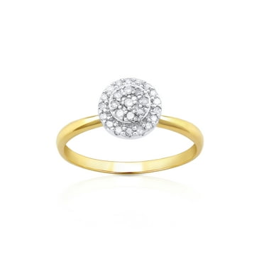 Forever Bride Solitaire Ring with 0.15 Carat T.W. Diamond in 10K Yellow Gold For Women