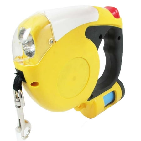 Light Leash 3 Meter Retracting Dog Leash In Plastic Case With Light And Disposable Waste Bags ()