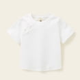 thumbnail image 5 of Cethrio Girls Cotton T-shirts, Crew Neck Short Sleeve Pullover Casual Summer Tops White Size 1-2T, 5 of 5