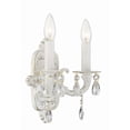 thumbnail image 5 of 5022-AW-CL-SAQ Crystorama Lighting Paris Market - Two Light Wall Sconce in Classic Style - 10 Inches Wide by 9.5 Inches High-Antique White, 5 of 7