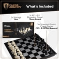 thumbnail image 2 of Juego de ajedrez de viaje con armería de ajedrez magnético con caja de almacenamiento, 2 of 7