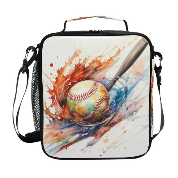 ALAZA Baseball Lunch Box Insulated Lunch Bag Reusable Thermal Cooler Tote School Picnic