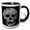 Black/White, variant on 3drose, Geometric Light Grey Skull Composed of Triangles, 15oz Mug